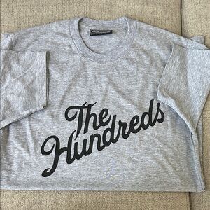 The Hundreds Heather Gray Tee with Black Logo